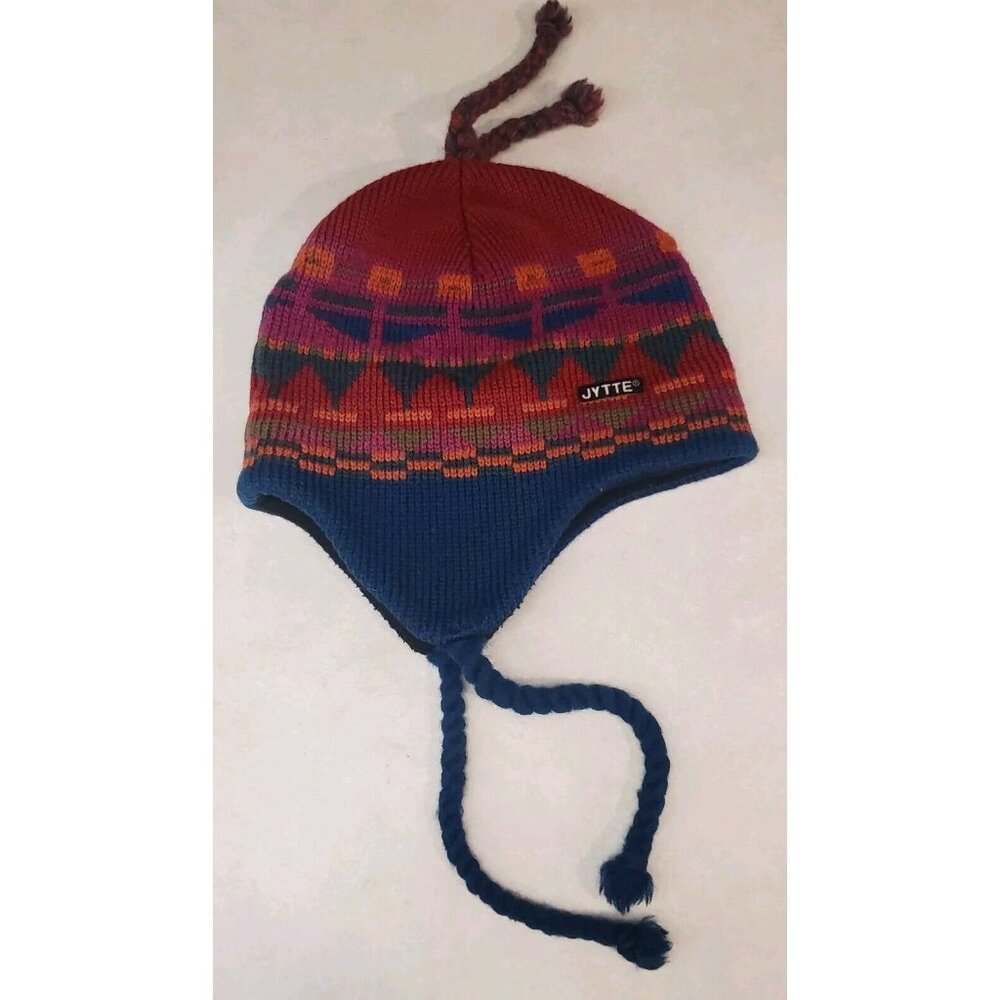 JYTTE Wool Vintage Tassel Youth Winter Ski Hat Colorful Aztec Southwestern